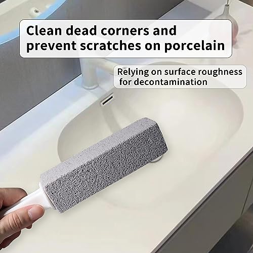 Pumice Stone Toilet Cleaner with Handle - 2PCS Gray