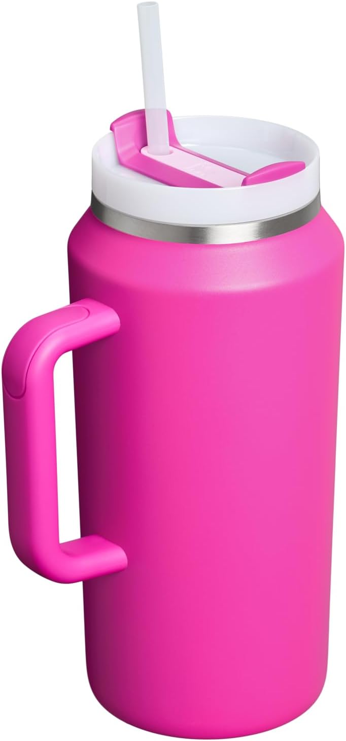 STANLEY Quencher H2.0 Tumbler - 64 oz Insulated Stainless Steel Cup with Handle & Straw | Violet Blossom