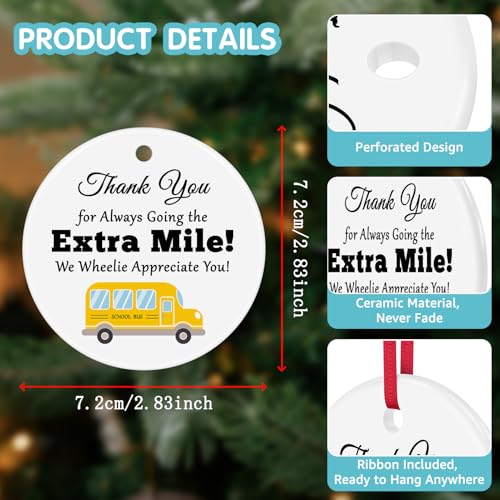 Bus Driver Appreciation Ornament - Ceramic Keepsake Gift