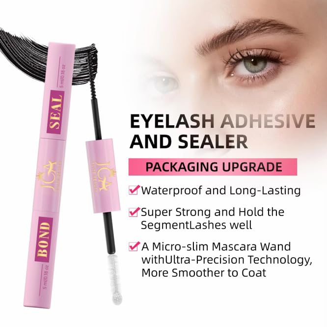 JCA Elite Beauty 2-in-1 Lash Bond and Seal for Cluster Eyelashes, 5ml