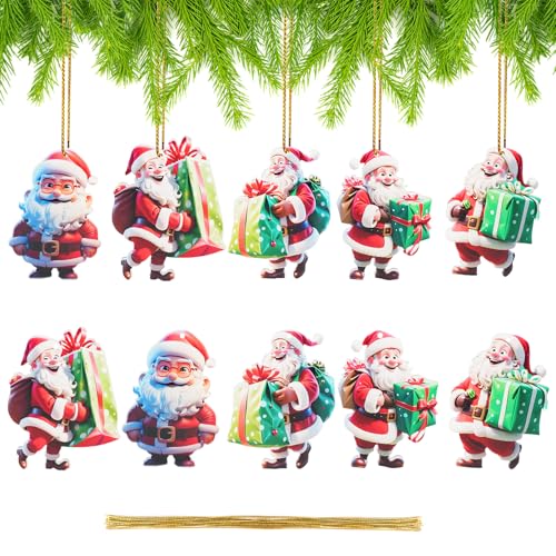 Santa Claus Acrylic Ornaments 2025 Holiday Tree Decor
