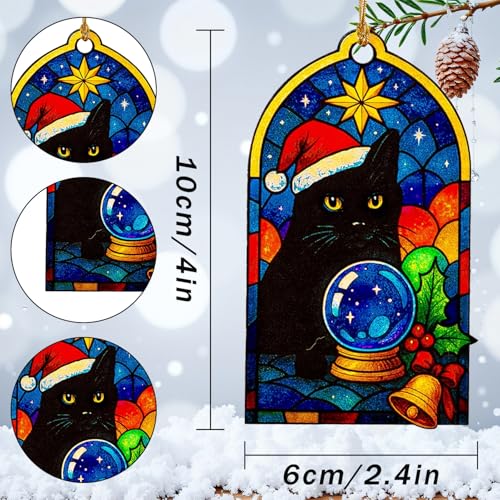 Christmas Black Cat Animal Ornament - Funny Holiday Tree Decoration