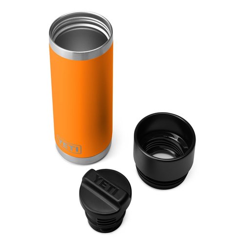 YETI Rambler 18 oz Bottle, Stainless Steel, Vacuum Insulated, with Hot Shot Cap, King Crab