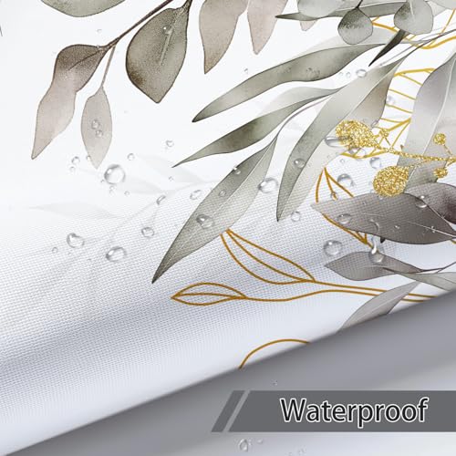 Aeivice Eucalyptus Shower Curtain, Floral Botanical Leaves Print 72x72
