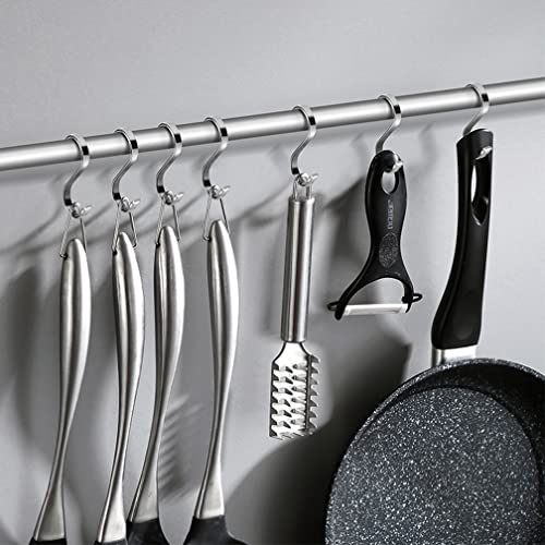 Stainless Steel S Hooks 3.7 Inch - Heavy Duty 8 Pack for Kitchen & Garden