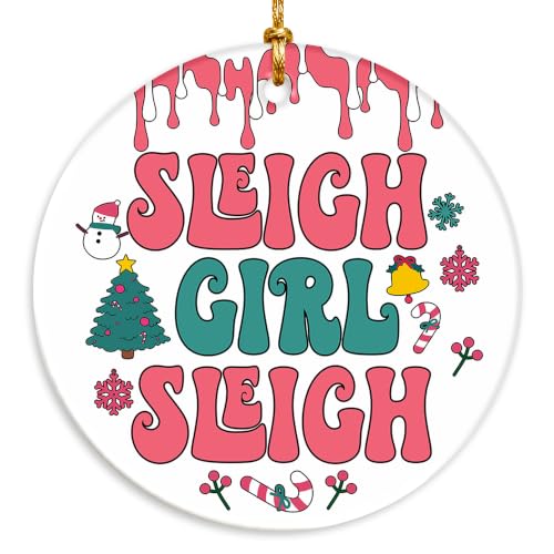 Retro Pink Christmas Ornament with Humor - Holiday Keepsake for Teen Girls & Friends