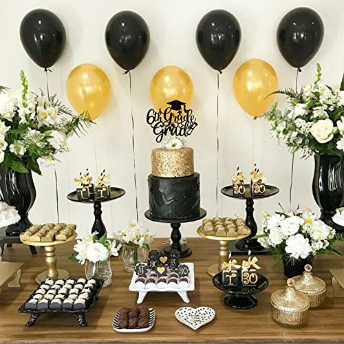 6th Grade Graduation Cake Topper - Class of 2026 Glitter Design