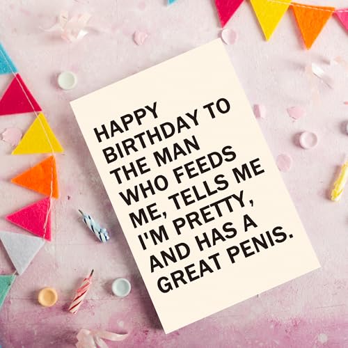 Funny Birthday Card for Husband and Boyfriend, Cheeky Romantic Gift