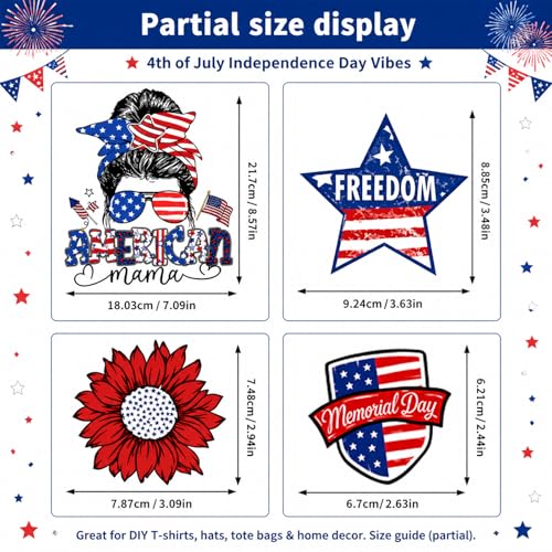 4th of July Window Clings Set - 102 Reusable Patriotic Decals