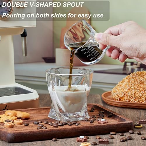 Ackers Espresso Cup Set - 4oz Borosilicate Glass with Handle