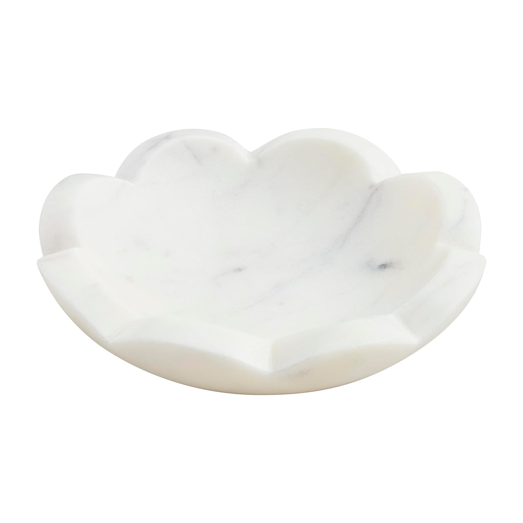 Mud Pie Scallop Marble Dish; 4.5" X 4.5"
