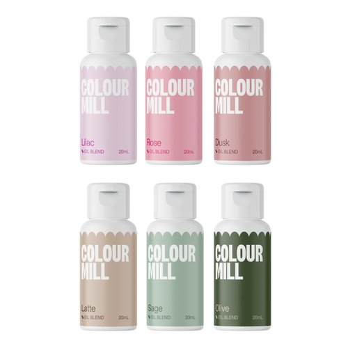 Colour Mill Oil-Based Food Coloring - Botanical 6 Pack | 20 Milliliters of Vibrant Colors