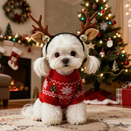 Deer Ears Reindeer Antlers Headband Costume Accessory for Halloween Christmas