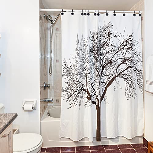 12-Piece Rust-Proof Metal Shower Curtain Hooks - Black Zinc Alloy S-Hooks