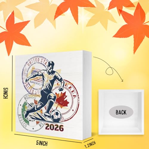 2026 Soccer Cup Wood Desk Decor - Perfect Gift for Fans & Coaches