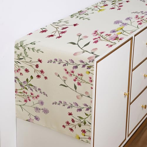 Wildflower Bloom Floral Table Runner 13x72 for Spring & Summer Decor