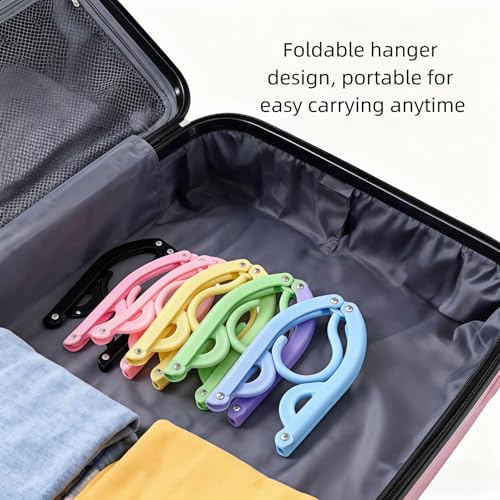 12 Pcs Travel Folding Hangers - Portable Anti-Slip Clothes Drying Rack