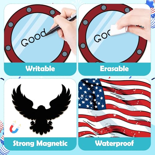 Independence Day Cruise Magnets - 9Pcs Patriotic Decor
