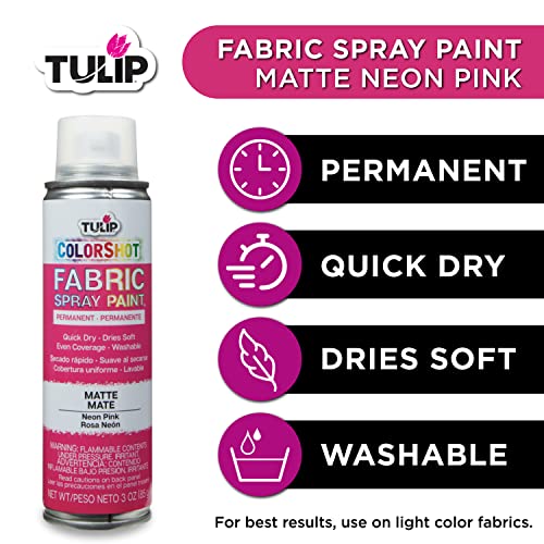 Tulip ColorShot Neon Pink Fabric Spray Paint - 3oz Permanent Color