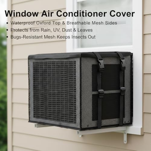 Lovarisse Mesh Air Conditioner Cover - 17" x 11.8" x 13" for All-Weather Protection