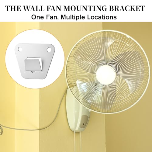 Stainless Steel Wall Fan Mounting Brackets - 2 Pack with Screws