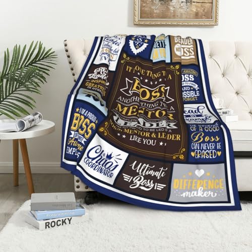 Boss Gifts Throw Blanket 80x60 Inches - Boss Day Birthday Christmas Gift - Boss Appreciation