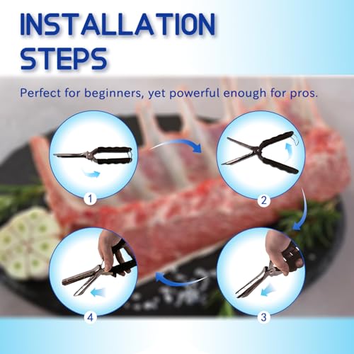 Stainless Steel Rib Membrane Remover with Ergonomic Handle