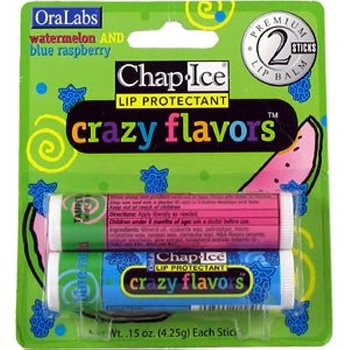 OraLabs ChapIce Lip Balm Watermelon & Blue Raspberry 2 Pack