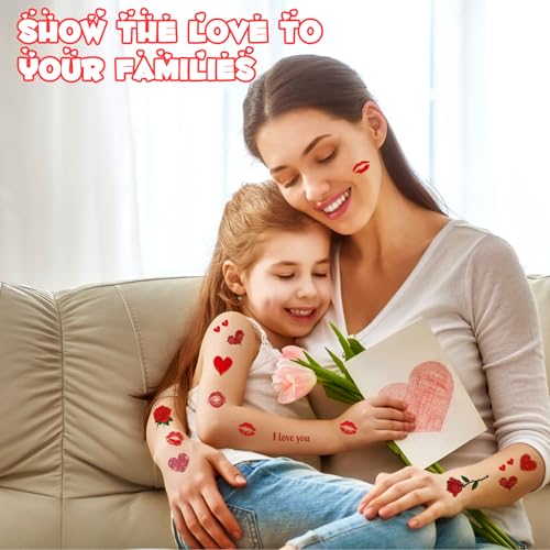 Red Lips Temporary Tattoo Stickers Sexy Lip Kiss Body Art 10 Sheets
