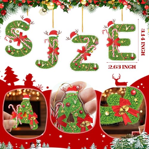 Personalized Acrylic Christmas Letter Ornaments - A-Z Name Decor