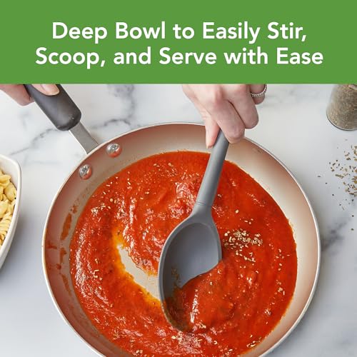 Tovolo Flex Core Silicone Deep Serving Spoon Charcoal Gray - Heat Resistant BPA-Free Kitchen Utensil