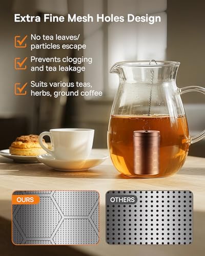 House Again Hexagon Tea Infuser - Extra Fine Mesh Stainless Steel Steeper