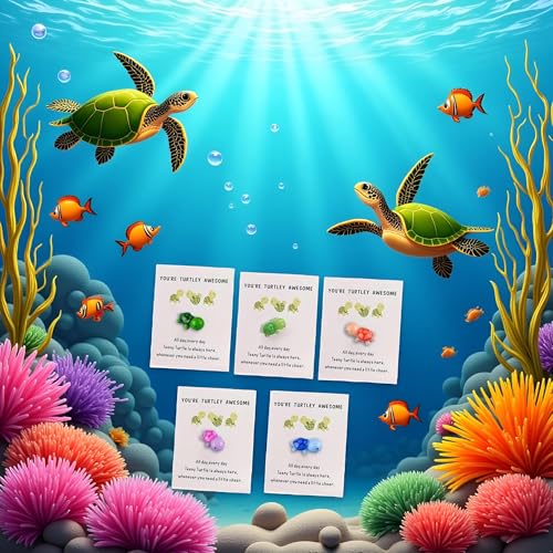 Mini Pocket Hug Turtle Gift Set with Thank You Note Cards - 5 Pcs