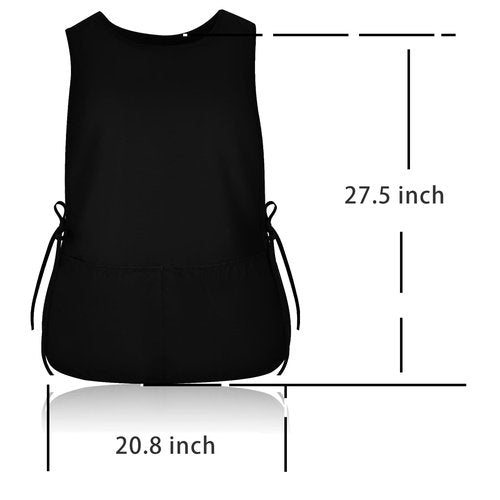 TFTAFAN Cobbler Apron Unisex Waterproof Apron with 2 Deep Pockets Art Smock for Painting Cleaning Artiest Apron work kitchen (12, Black)