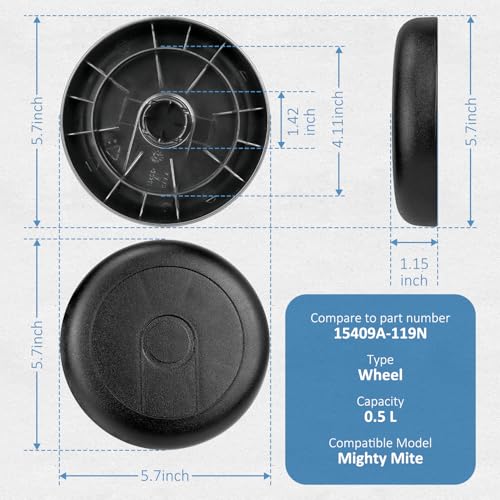Replacement Vacuum Cleaner Wheel for Sanitaire 3600, 3676, SC3683 Models