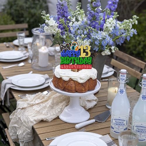 Video Game 13th Birthday Cake Topper | Happy 13th Cake Decoration