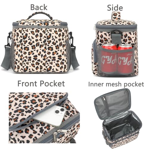 GYEUKHAM Insulated Lunch Bag - Reusable Thermal Tote, Leopard-2 Pattern