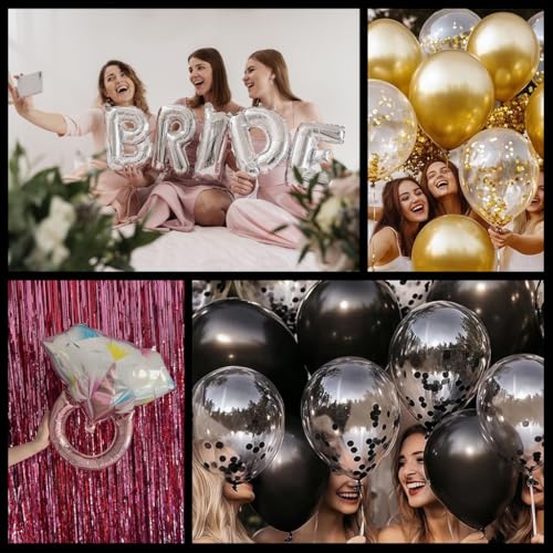 29-Piece Rose Gold BRIDE Balloon Kit for Bachelorette Party Decor