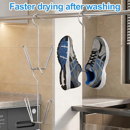 3-Pack Stainless Steel Shoe Hangers for Closet Storage