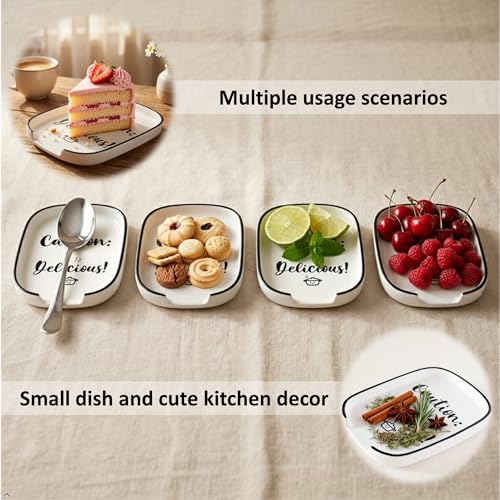 Kezario Ceramic Spoon Rest - Heat Resistant Utensil Holder with Funny Quote