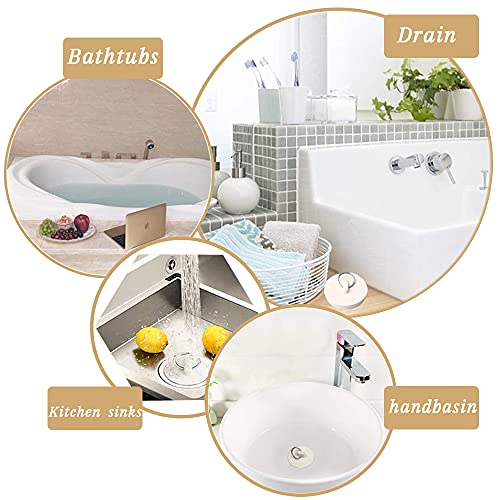 CICITOYWO Drain Stopper Set - 4 Rubber Plugs for Sinks & Bathtubs
