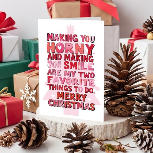 Naughty Christmas Card for Boyfriend - Funny Holiday Card