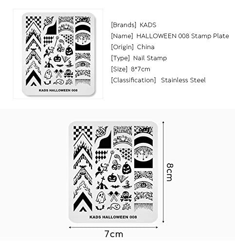 Rolabling Christmas & Halloween Nail Stamping Plate Stainless Steel
