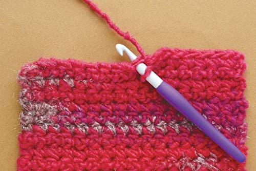 Clover Amour Crochet Hook G (4.0mm) - Easy Grip, Purple