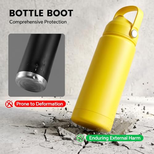 Fijinhom 18oz Insulated Stainless Steel Water Bottle with Straw