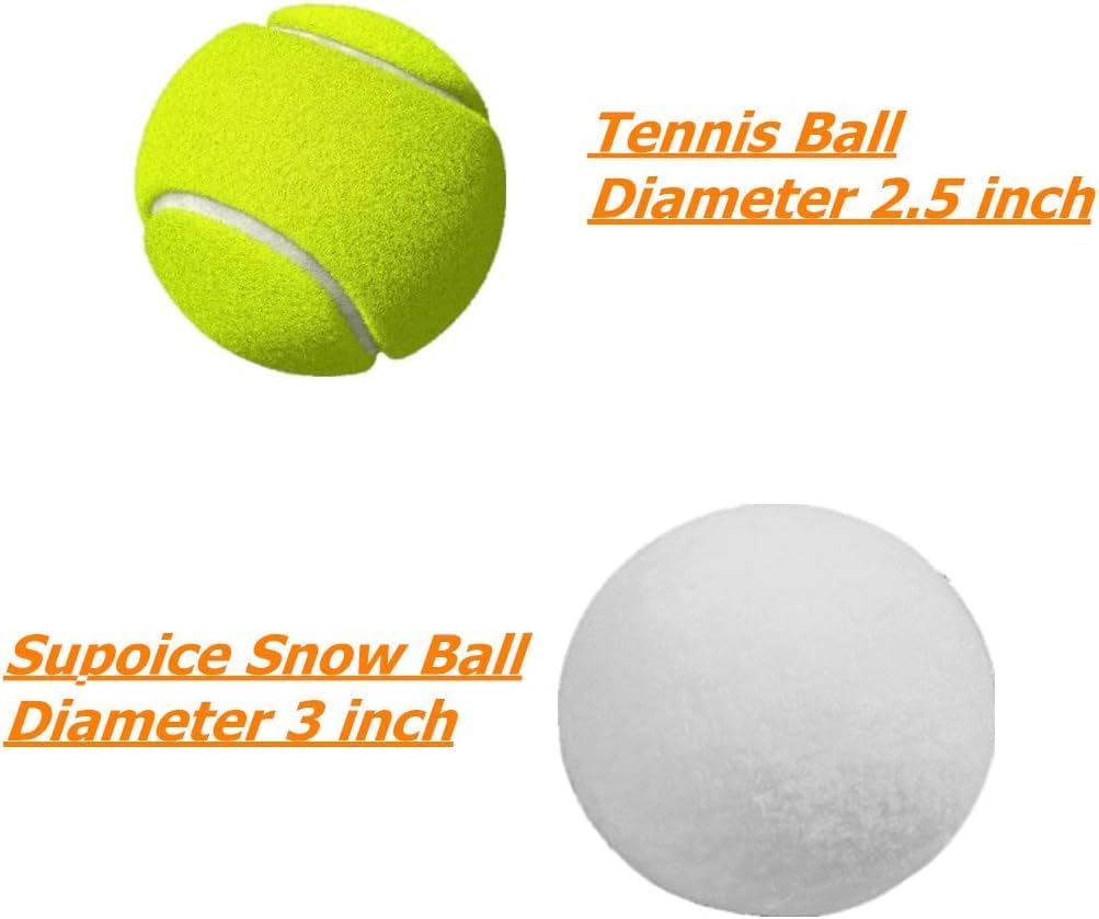 Supoice 20 Pack Snow Balls - Realistic 3-Inch Indoor & Outdoor Snow Fight Toys for Holiday Fun