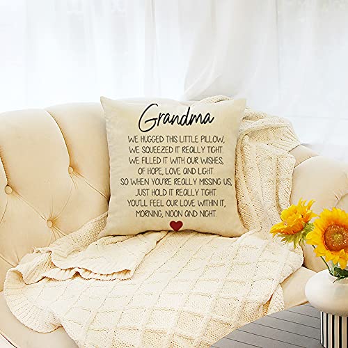 Farmhouse Decorative Pillow Cover for Grandma - 18x18 Inch