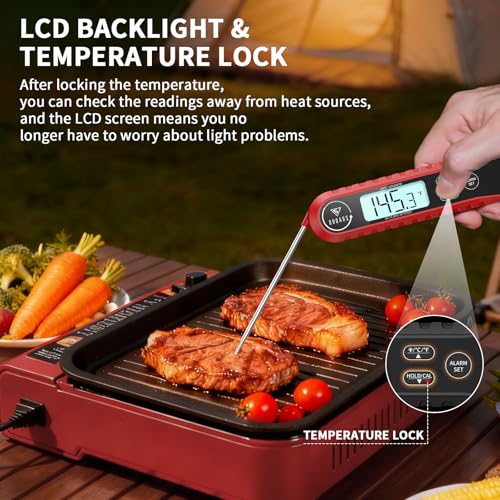 DOQAUS Digital Meat Thermometer with Dual Probe, Instant Read BBQ & Oven Tool