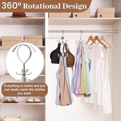 Stackable Bra & Tank Top Hanger - 2 Packs, 16 Hooks, Stainless Steel