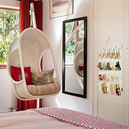Hanging Claw Clip Organizer - Wall-Mounted Felt Storage for Hair Clips